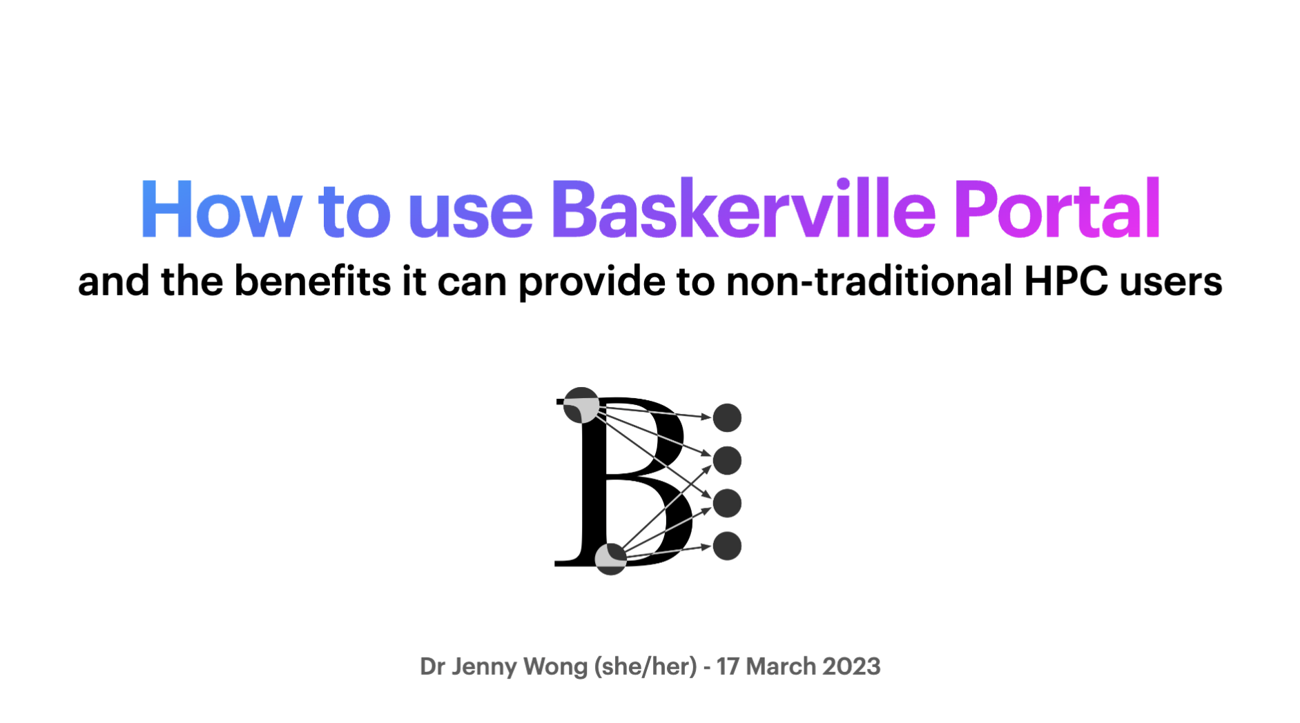 "Cover shot of workshop slides."